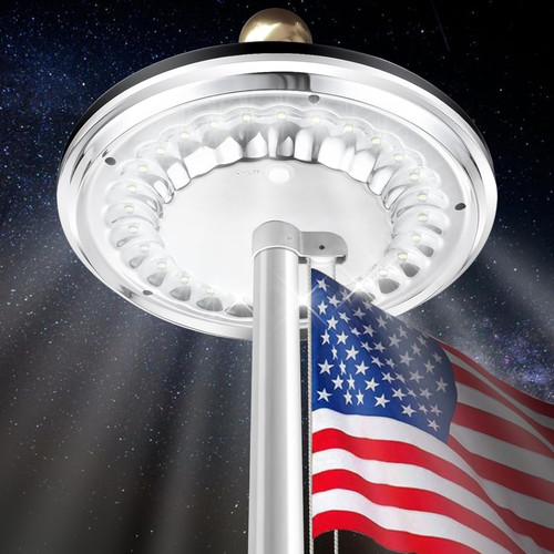 Flag pole light solar - pole,